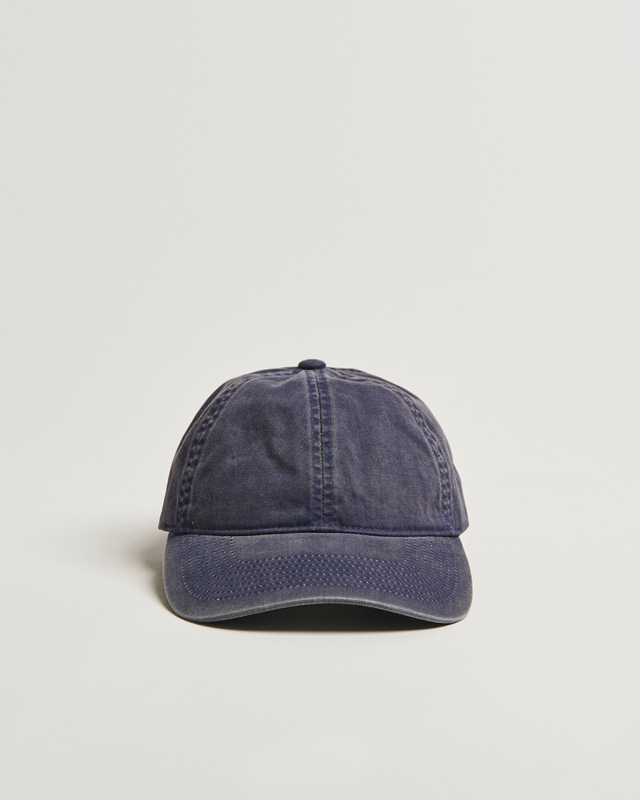 Hombres | Sombreros y gorras | Varsity Headwear | Washed Cotton Baseball Cap Navy