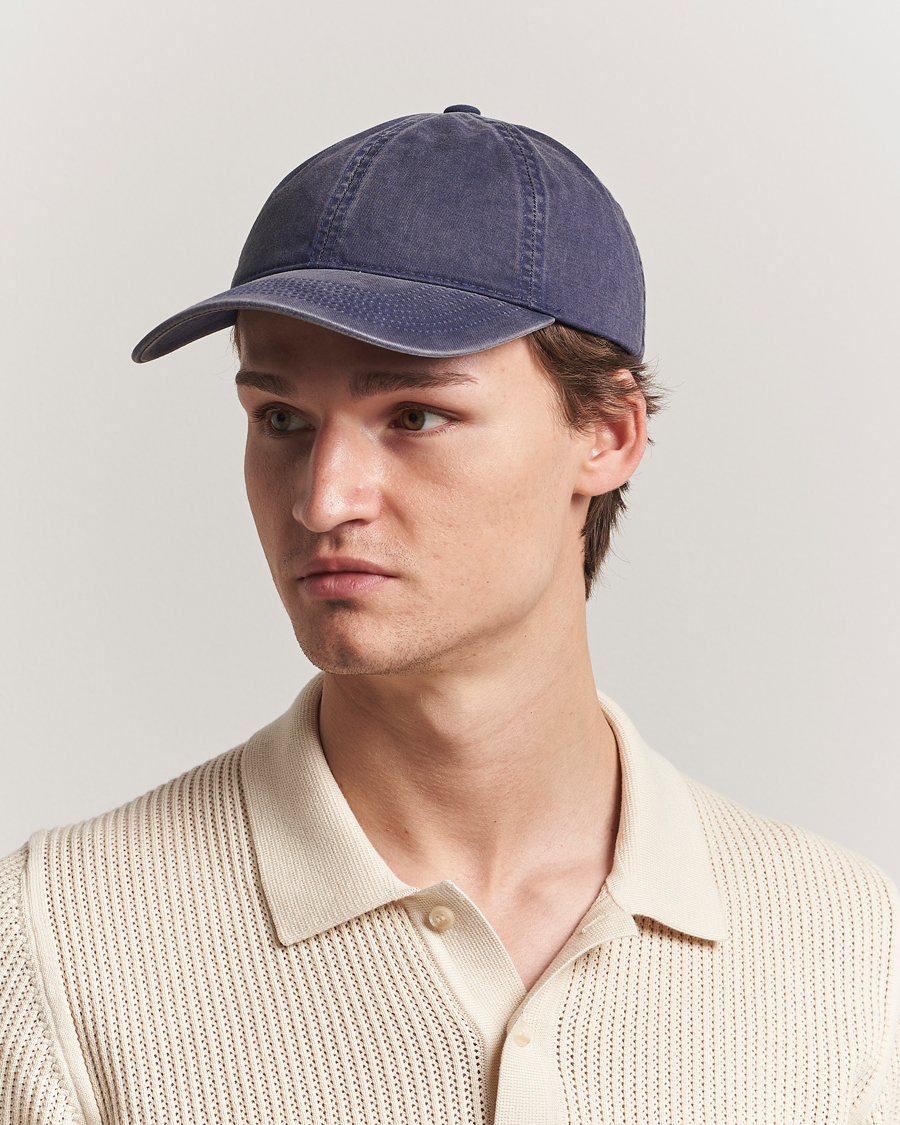 Hombres | Sombreros y gorras | Varsity Headwear | Washed Cotton Baseball Cap Navy