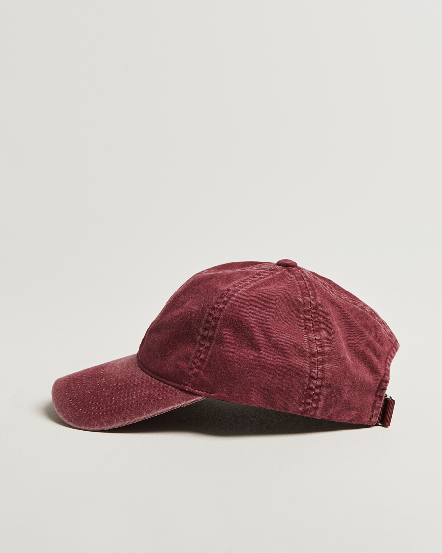 Hombres | Sombreros y gorras | Varsity Headwear | Washed Cotton Baseball Cap Burgundy