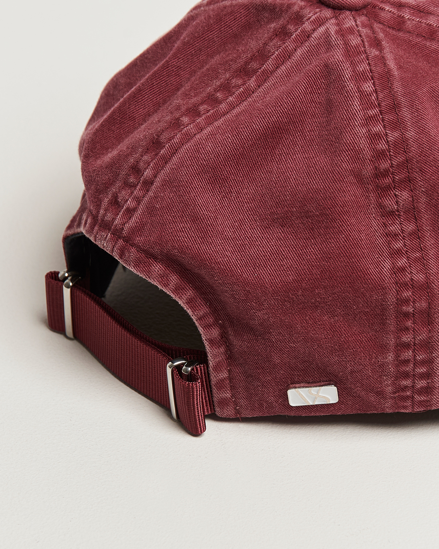 Hombres | Sombreros y gorras | Varsity Headwear | Washed Cotton Baseball Cap Burgundy