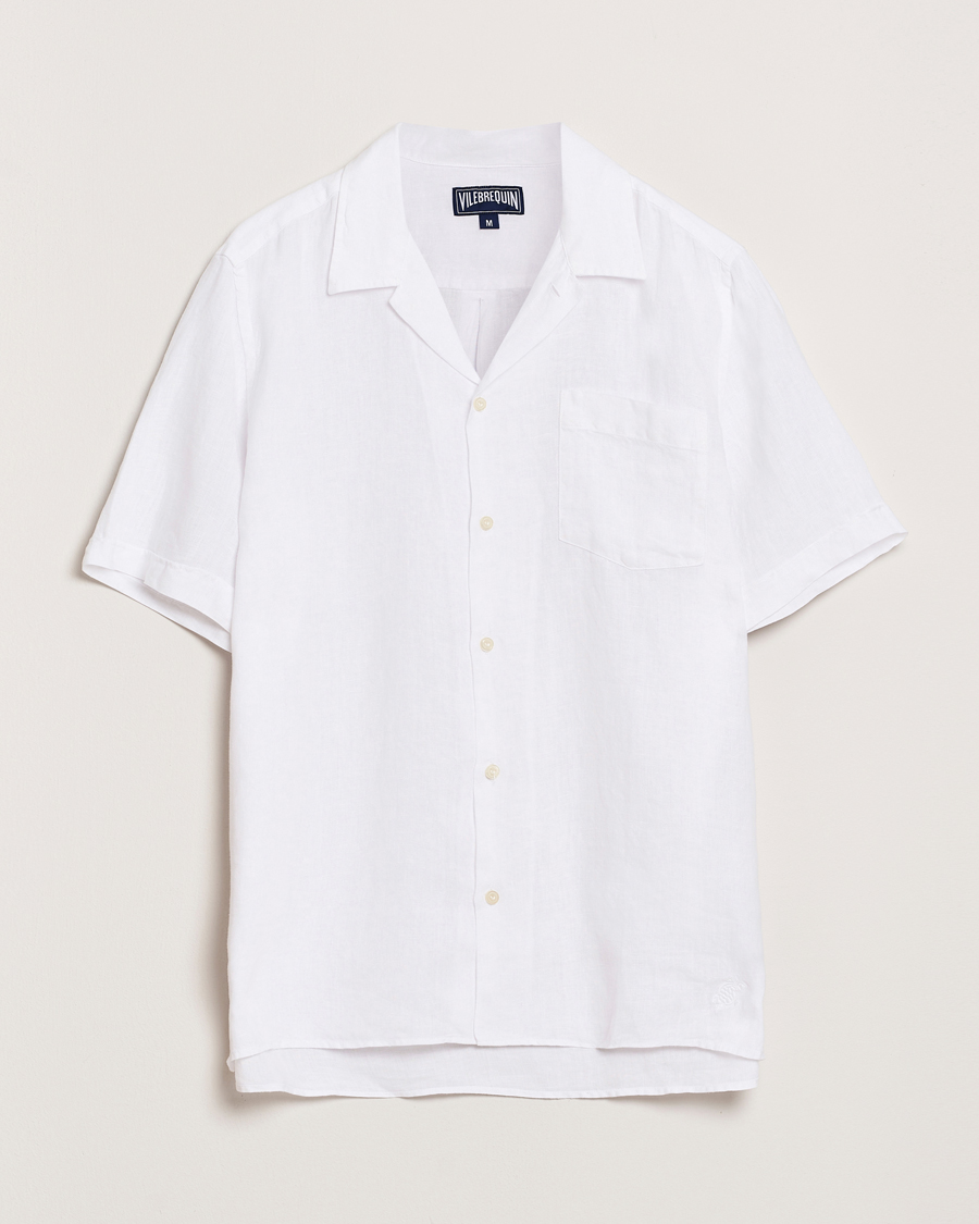 Hombres | Camisas | Vilebrequin | Charli Resort Short Sleeve Shirt Blanc