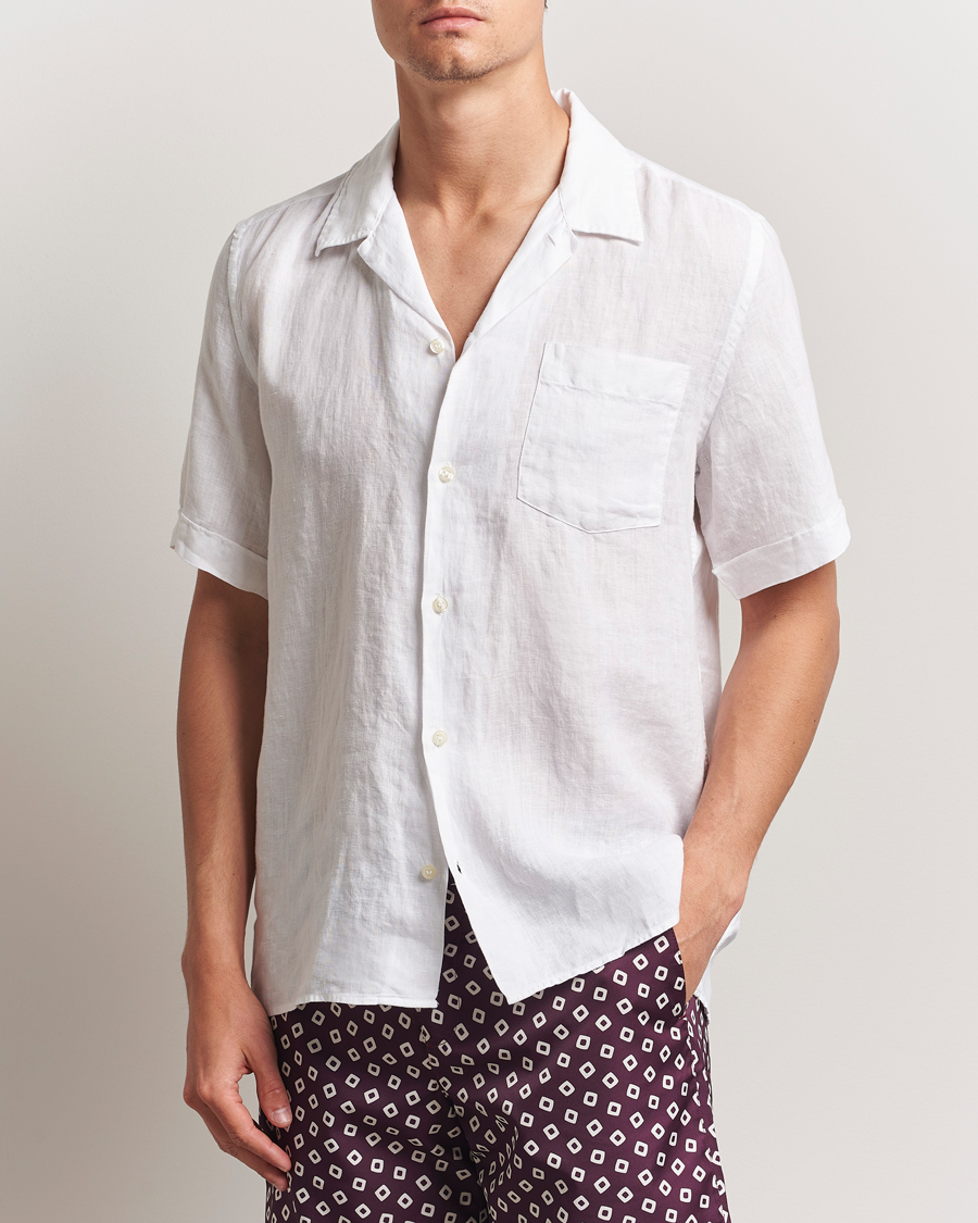 Hombres | Camisas | Vilebrequin | Charli Resort Short Sleeve Shirt Blanc