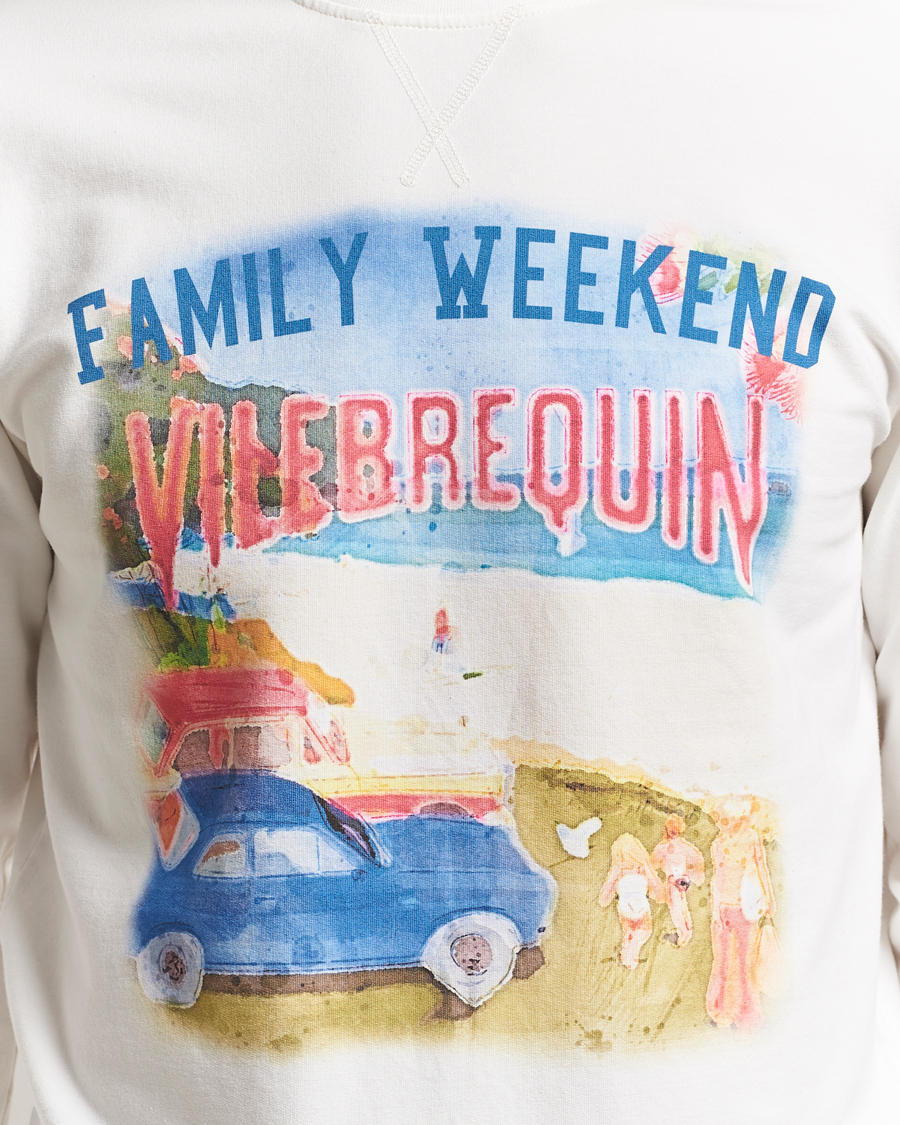 Hombres | Jerséis y prendas de punto | Vilebrequin | Printed Crew Neck Sweatshirt Off White