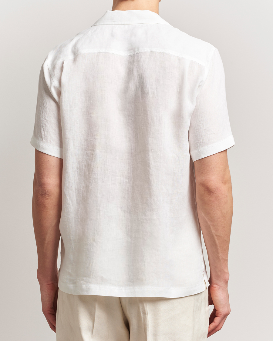 Hombres | Camisas | Orlebar Brown | Maitan II Short Sleeve Linen Shirt White