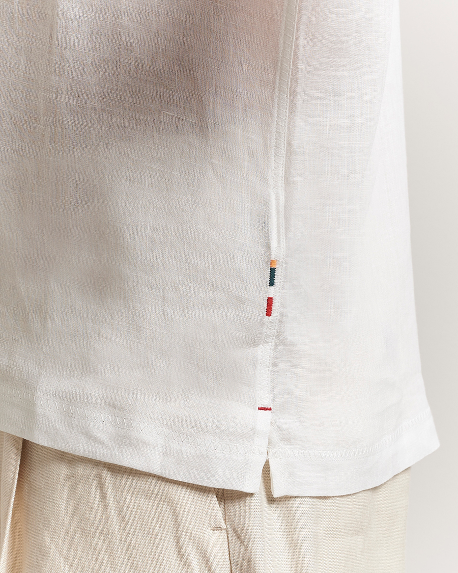 Hombres | Camisas | Orlebar Brown | Maitan II Short Sleeve Linen Shirt White