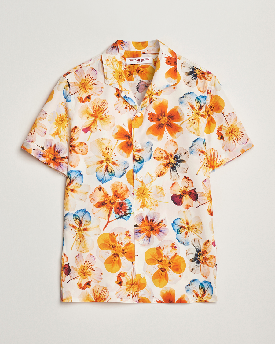 Hombres | Camisas | Orlebar Brown | Hibbert Oshibana Printed Shirt White Sand