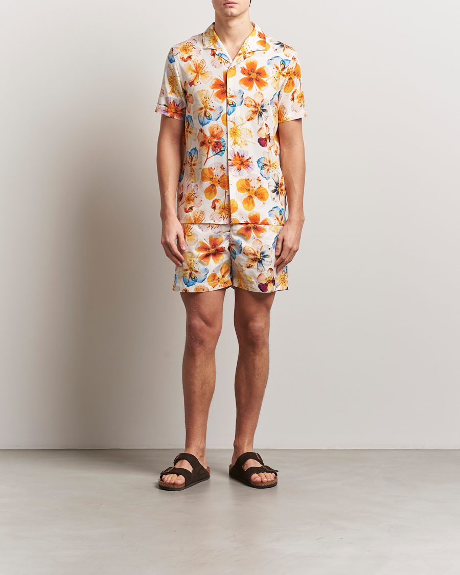 Hombres | Camisas | Orlebar Brown | Hibbert Oshibana Printed Shirt White Sand