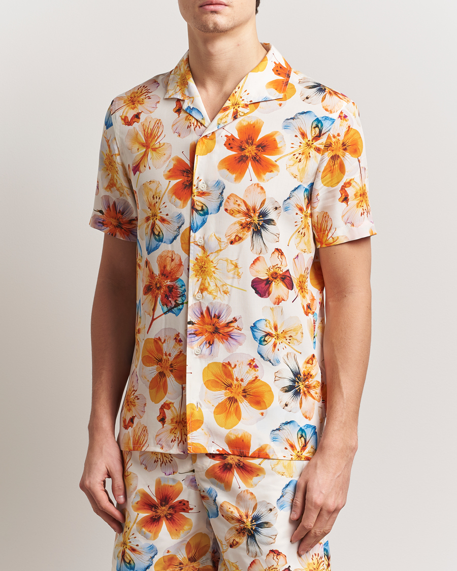 Hombres | Camisas | Orlebar Brown | Hibbert Oshibana Printed Shirt White Sand