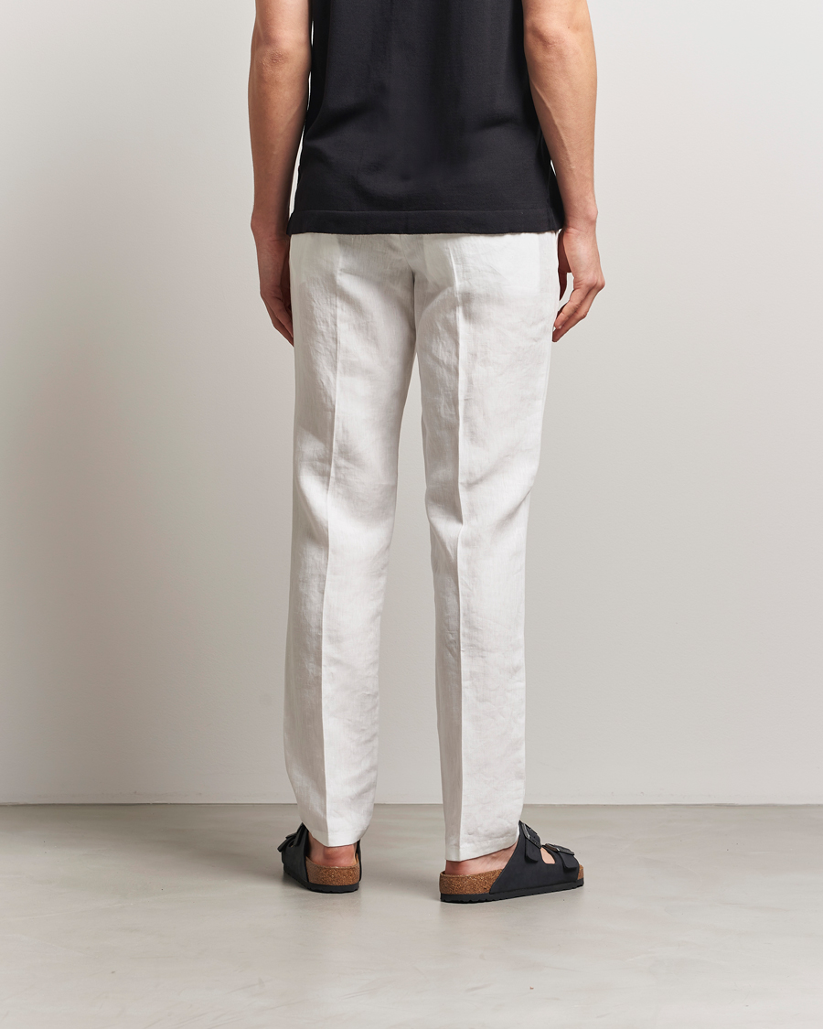 Hombres | Pantalones | Orlebar Brown | Griffon Italian Linen Trousers White Sand