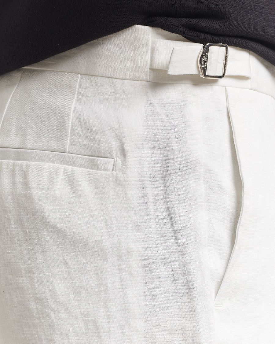 Hombres | Pantalones | Orlebar Brown | Griffon Italian Linen Trousers White Sand