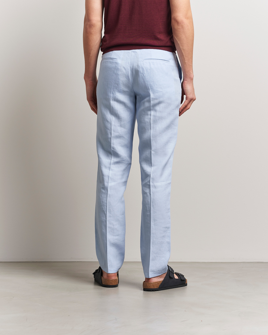 Hombres | Pantalones | Orlebar Brown | Griffon Linen Trousers Springwater Blue