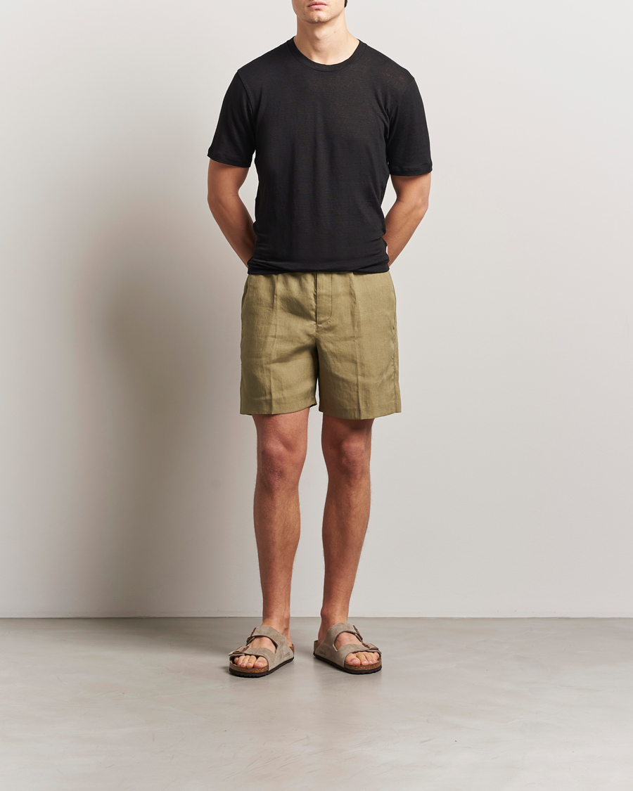 Hombres | Pantalones cortos | Orlebar Brown | Alex Linen Shorts Agave Green