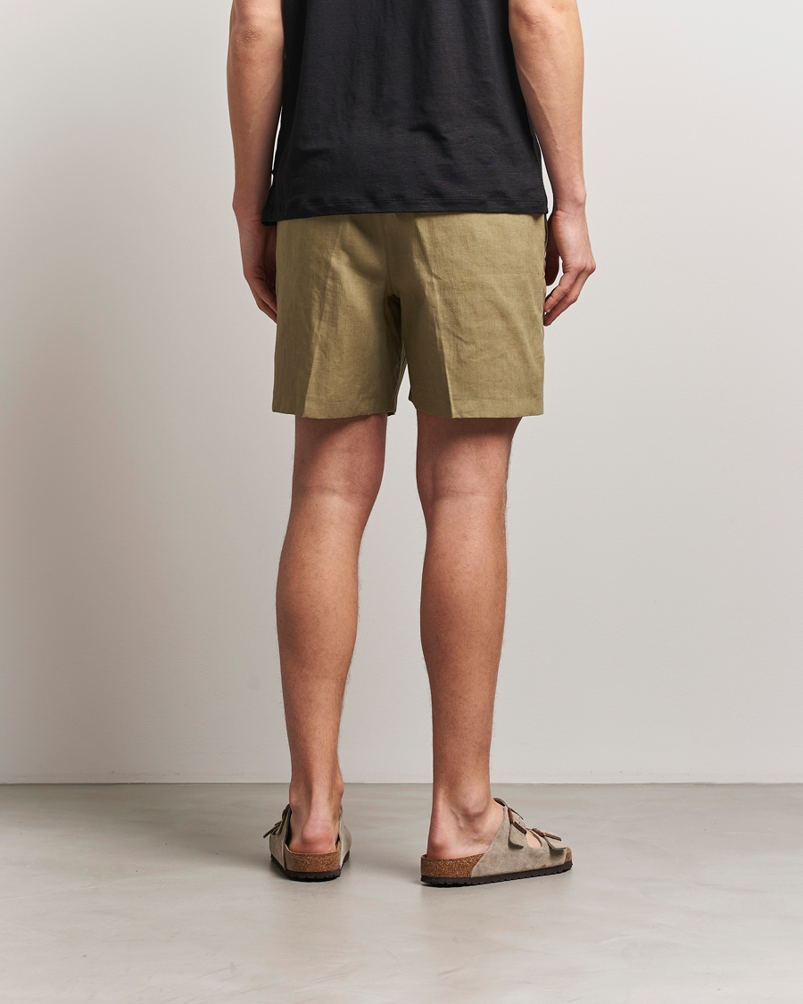 Hombres | Pantalones cortos | Orlebar Brown | Alex Linen Shorts Agave Green