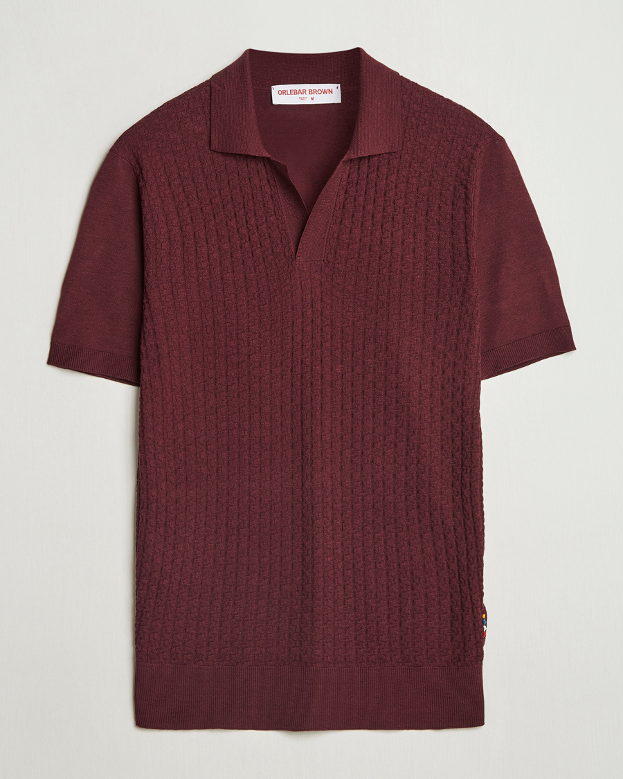 Hombres | Polos | Orlebar Brown | Horton Maybrook Cotton/Silk Polo Damson