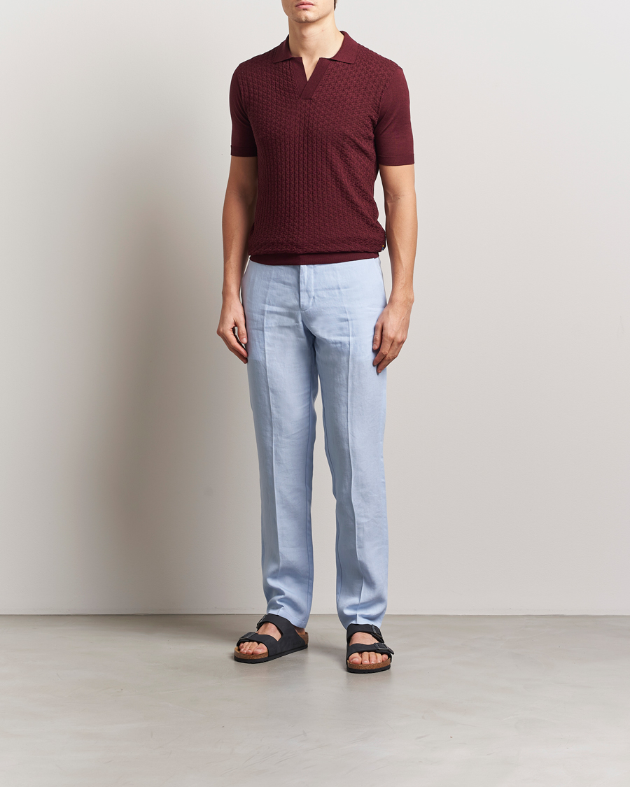 Hombres | Polos | Orlebar Brown | Horton Maybrook Cotton/Silk Polo Damson