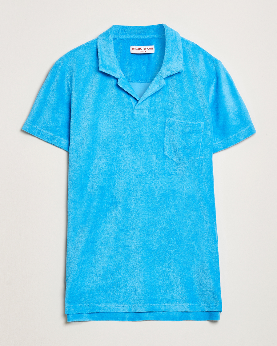 Hombres | Polos | Orlebar Brown | Terry Polo Agua Blue