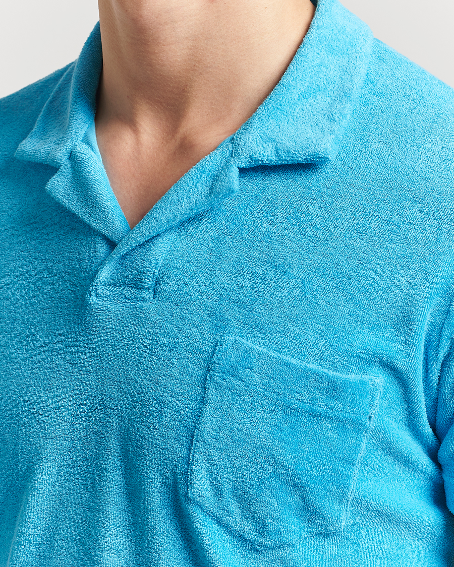 Hombres | Polos | Orlebar Brown | Terry Polo Agua Blue