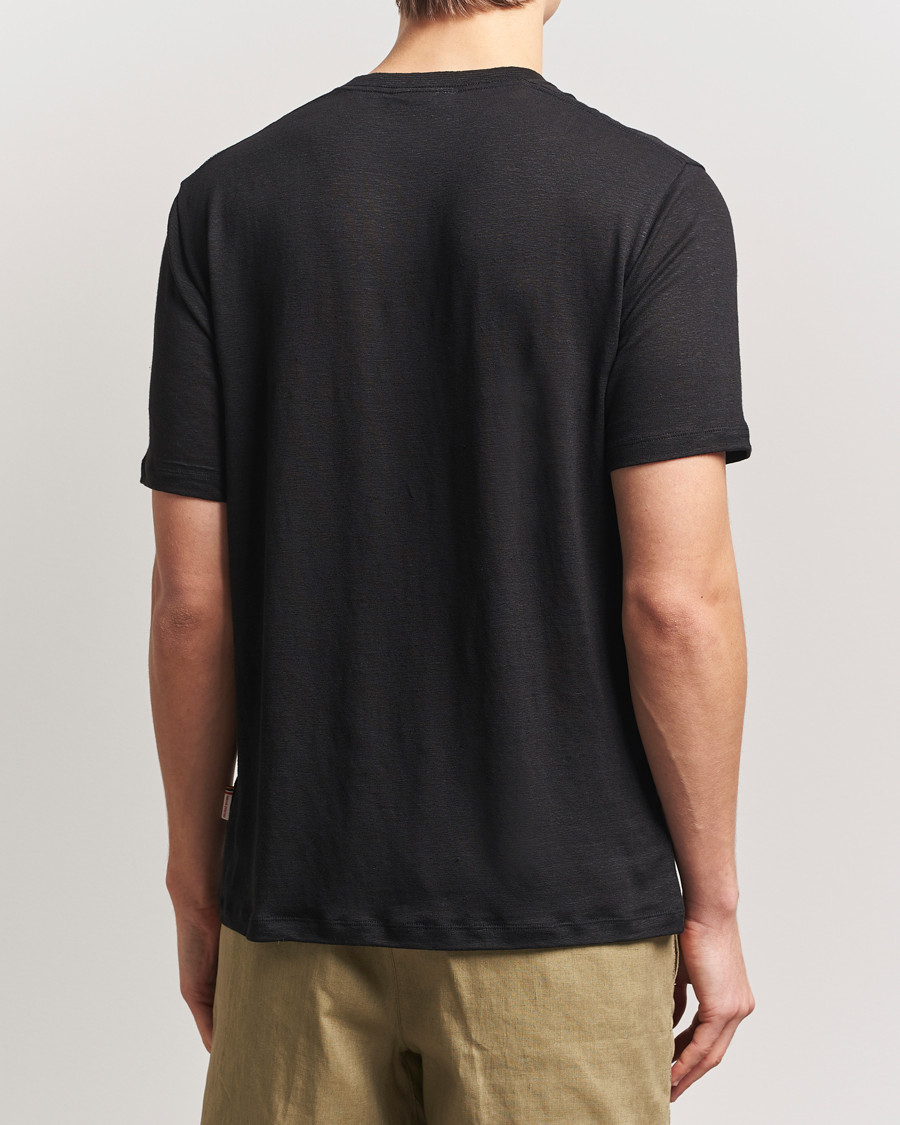 Hombres | Camisetas | Orlebar Brown | Standard Linen T-Shirt Black