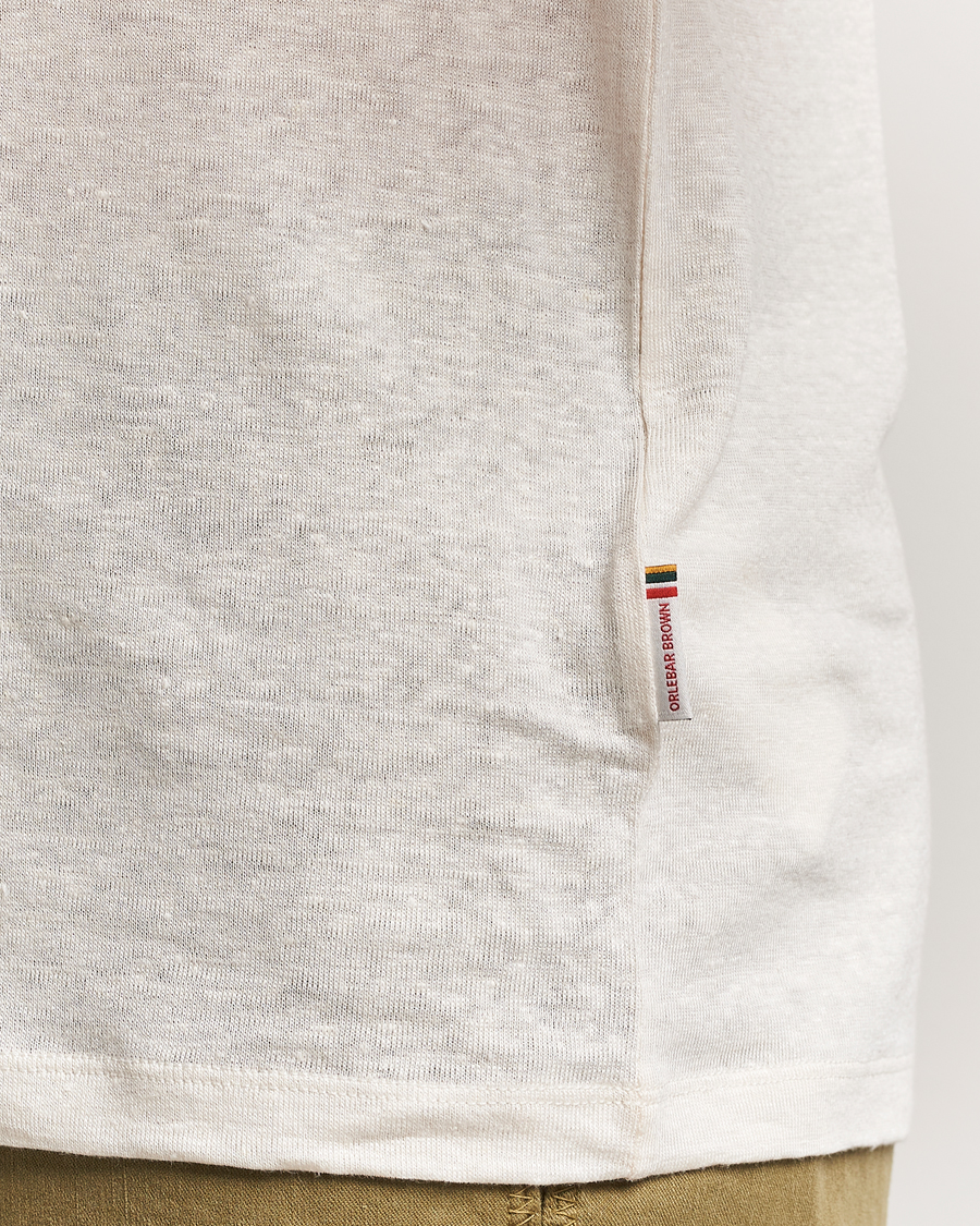 Hombres | Camisetas | Orlebar Brown | Standard Linen T-Shirt Latte
