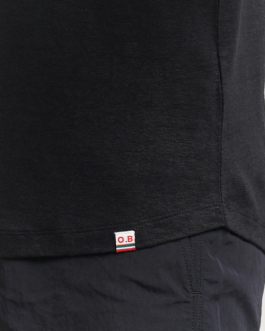 Hombres | Camisetas | Orlebar Brown | Linen T-Shirt Black