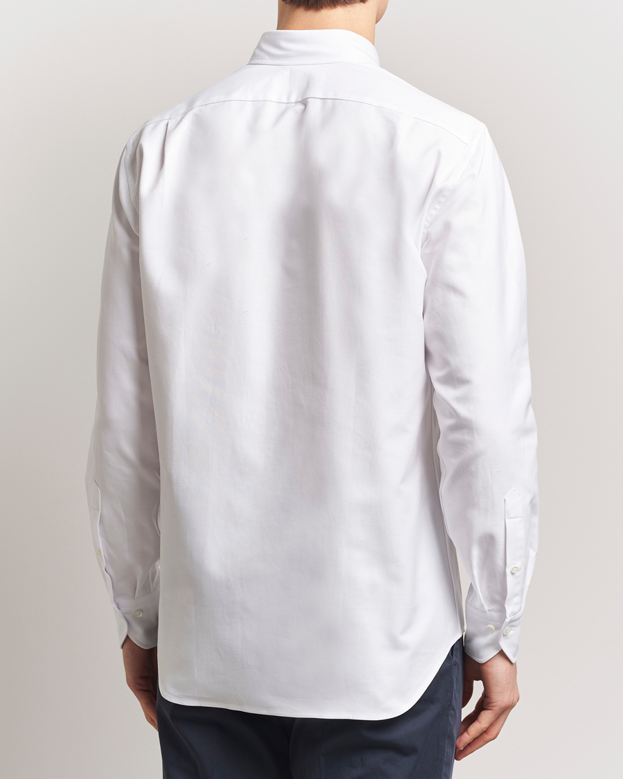 Hombres | Camisas | Stenströms | Fitted Body Heavy Oxford Shirt White