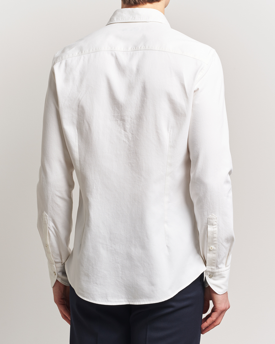 Hombres | Camisas | Stenströms | Slimline Double Pocket Shirt White
