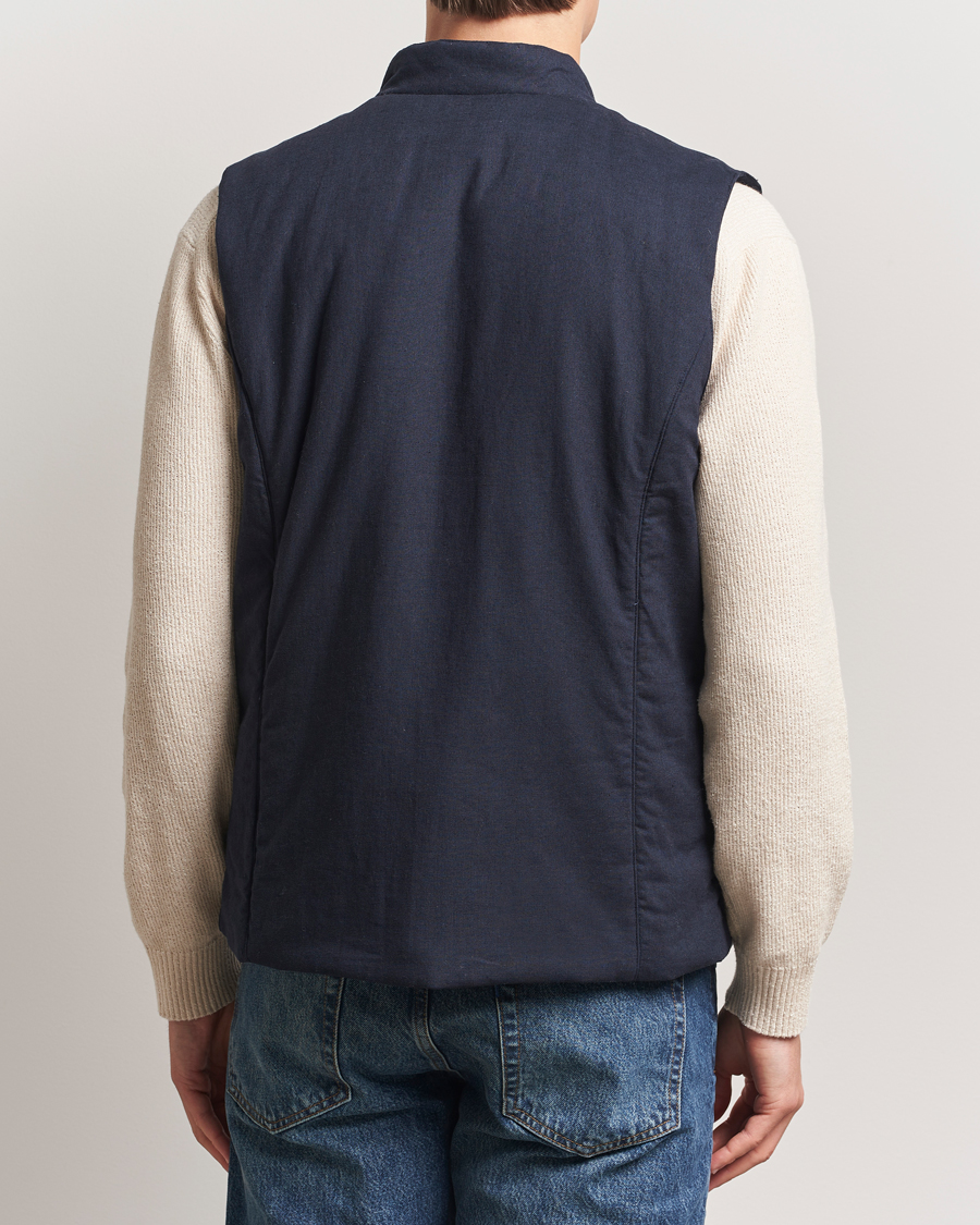 Hombres | Abrigos y chaquetas | Stenströms | Linen/Alcantar Vest Navy