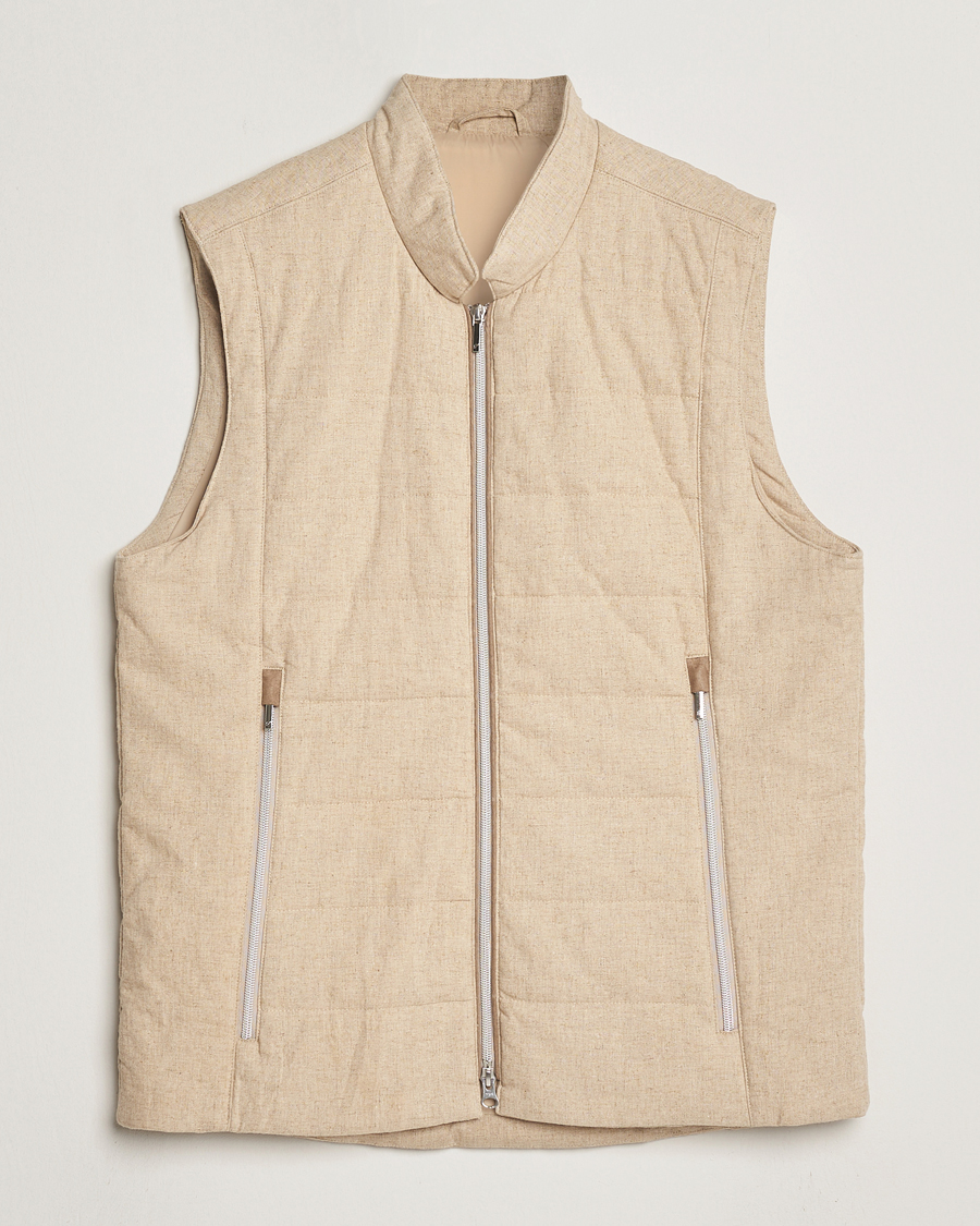 Hombres | Abrigos y chaquetas | Stenströms | Linen/Alcantar Vest Beige