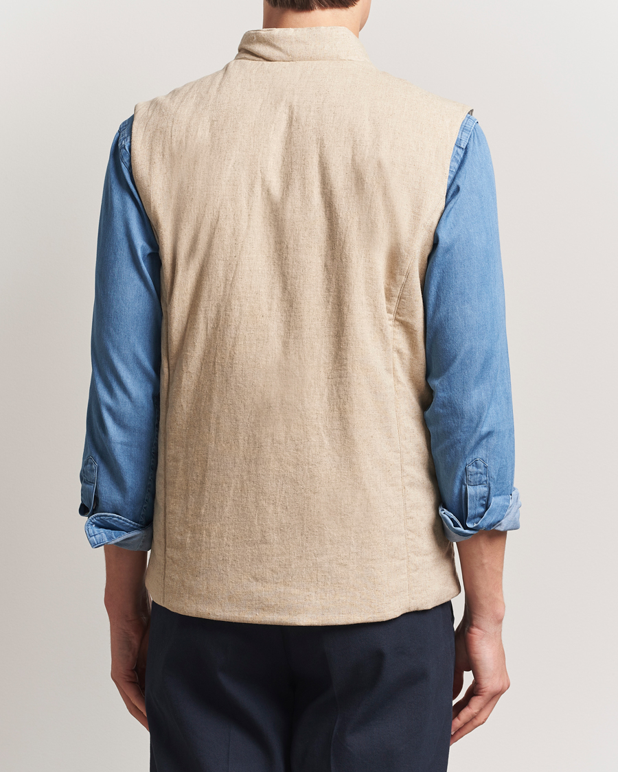 Hombres | Abrigos y chaquetas | Stenströms | Linen/Alcantar Vest Beige