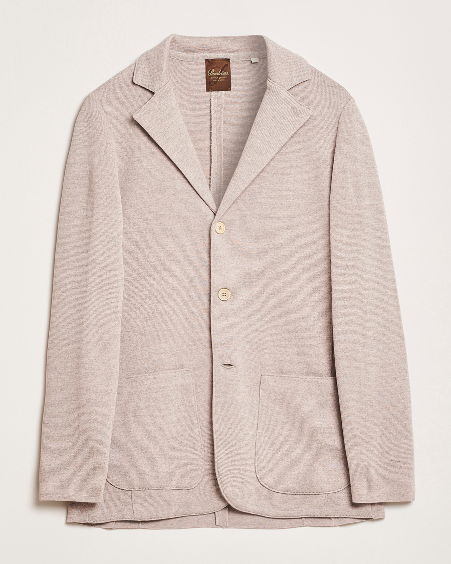 Hombres | Blazers | Stenströms | Milano Knitted Blazer Beige