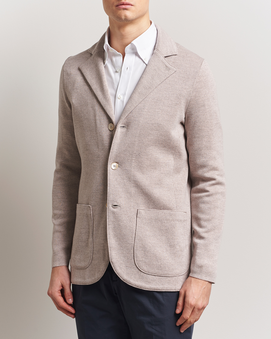 Hombres | Blazers | Stenströms | Milano Knitted Blazer Beige