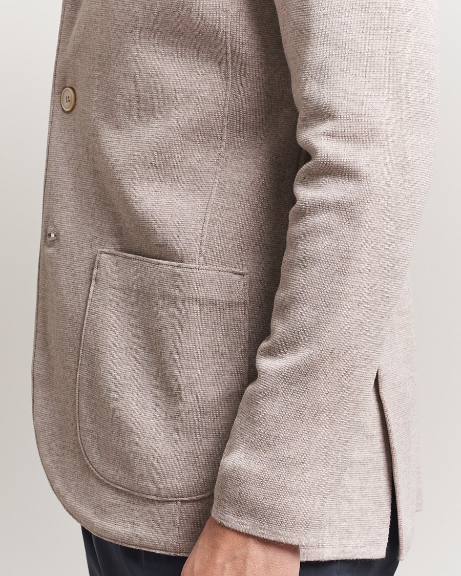 Hombres | Blazers | Stenströms | Milano Knitted Blazer Beige