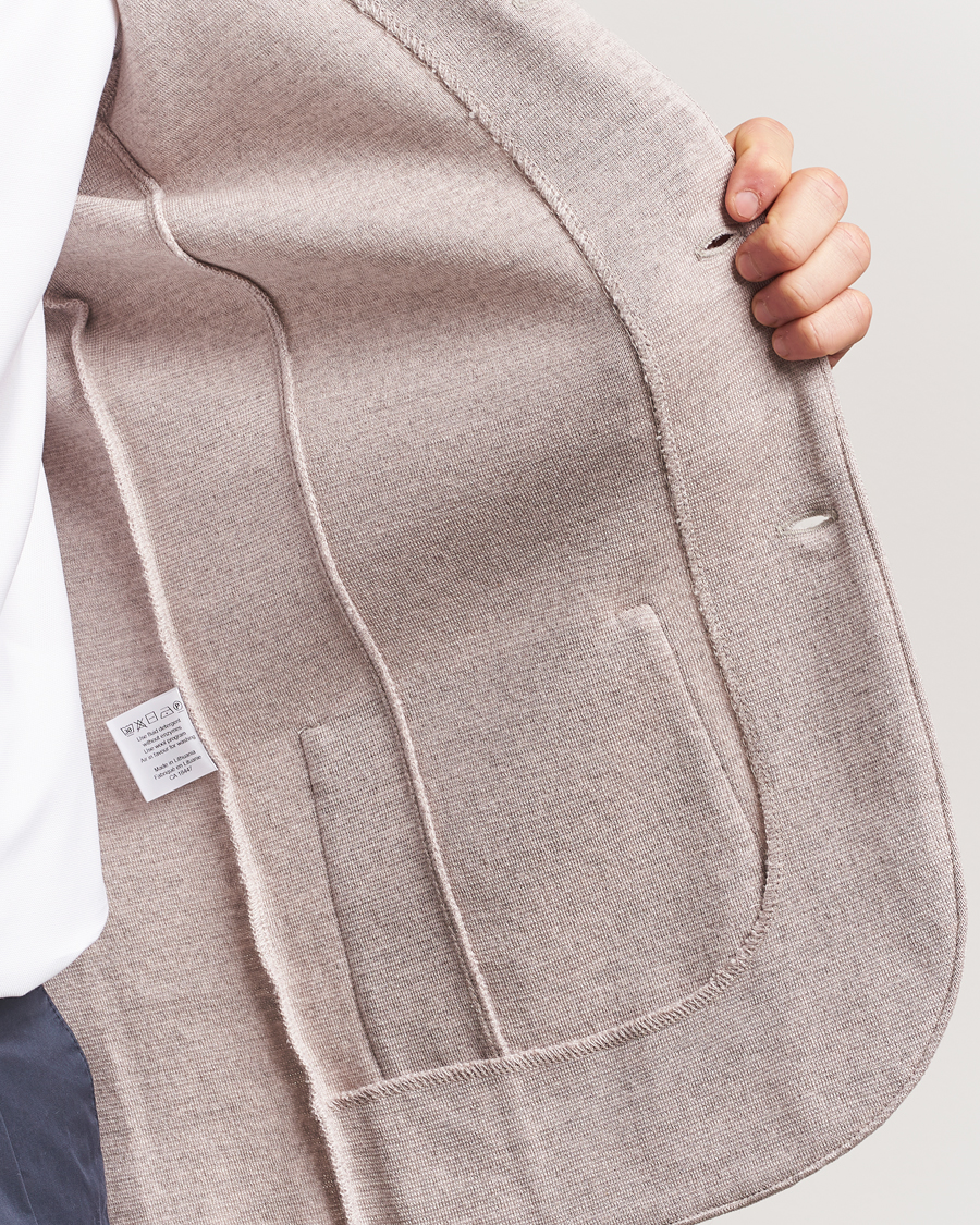 Hombres | Blazers | Stenströms | Milano Knitted Blazer Beige