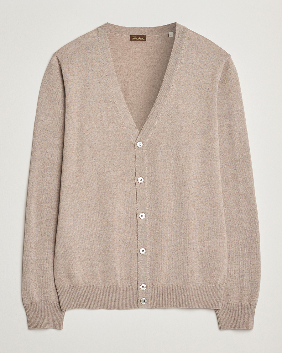 Hombres | Jerséis y prendas de punto | Stenströms | Merino Cardigan Beige