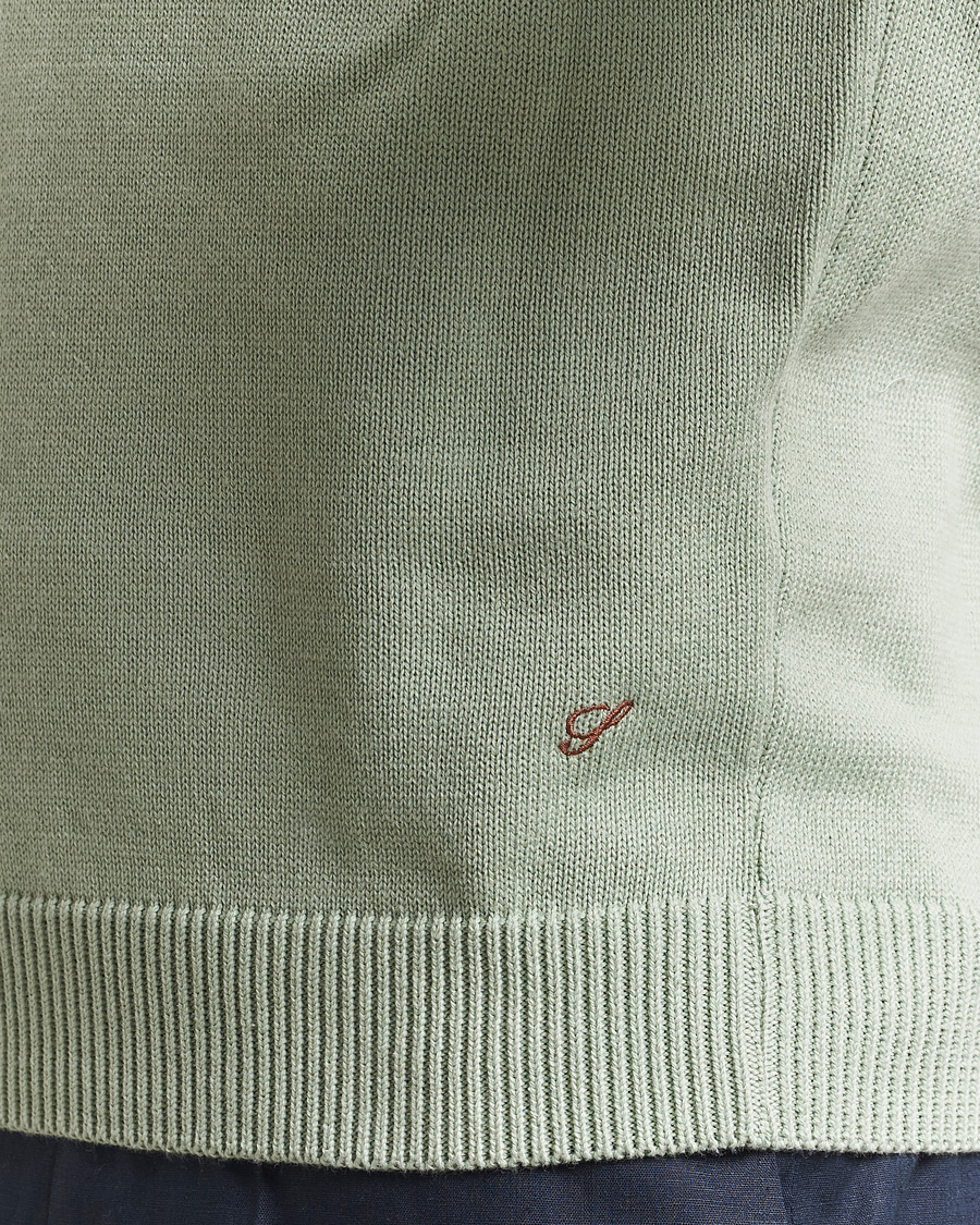 Hombres | Jerséis y prendas de punto | Stenströms | Organic Cotton Knitted Sweater Mint Green