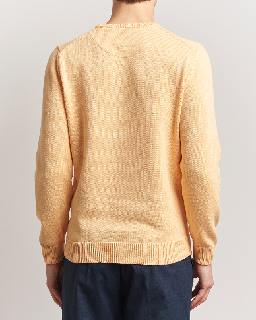 Hombres | Jerséis y prendas de punto | Stenströms | Organic Cotton Knitted Sweater Orange