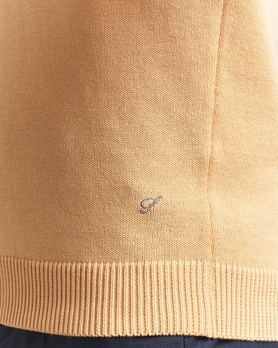 Hombres | Jerséis y prendas de punto | Stenströms | Organic Cotton Knitted Sweater Orange