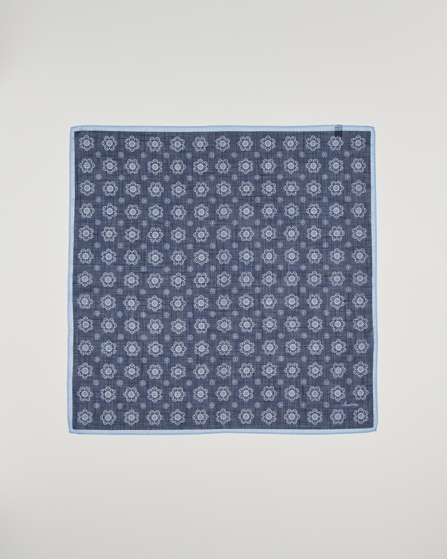 Hombres | Stenströms Printed Cotton Bandana Navy | Stenströms | Printed Cotton Bandana Navy