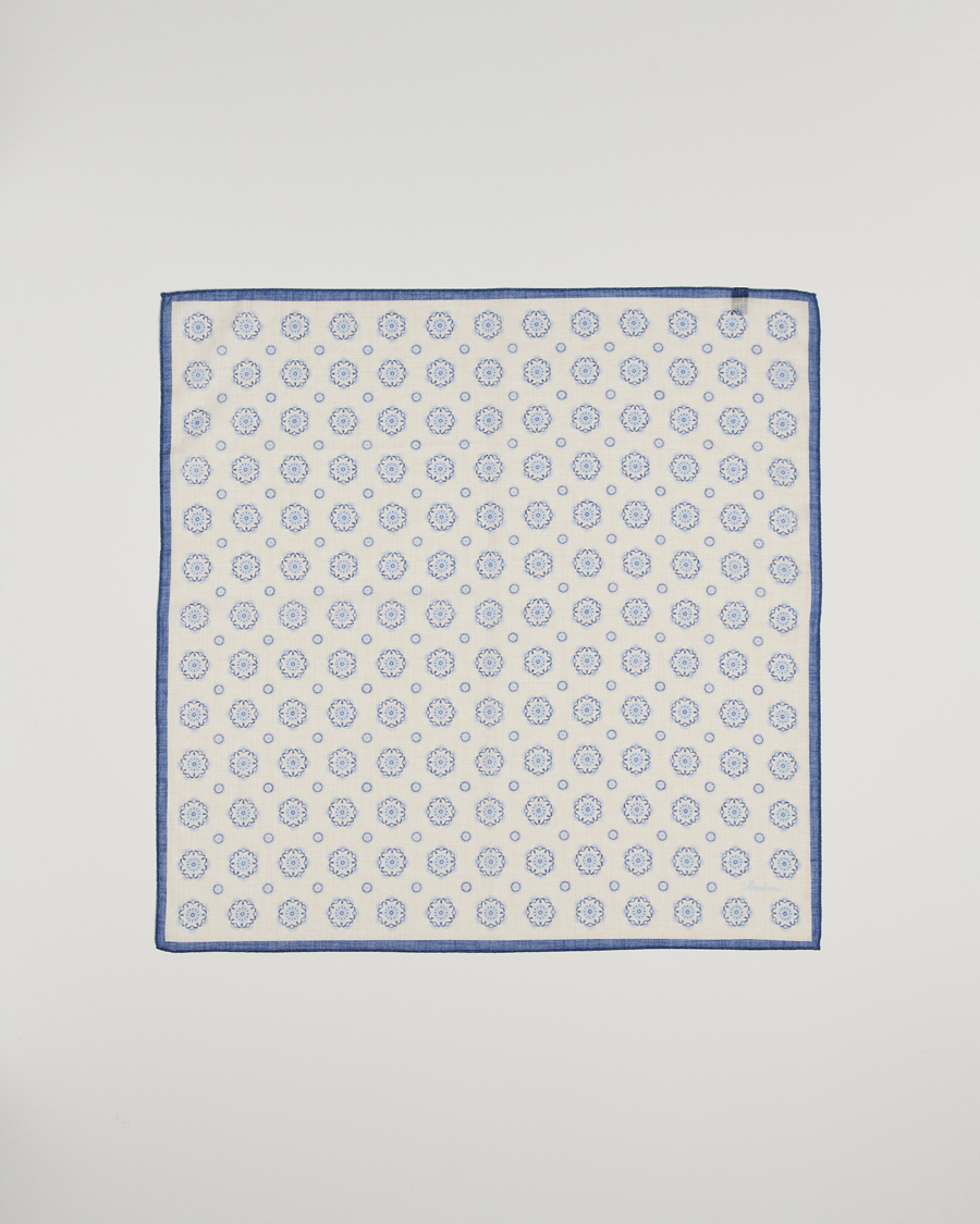 Hombres | Stenströms Printed Cotton Bandana White | Stenströms | Printed Cotton Bandana White