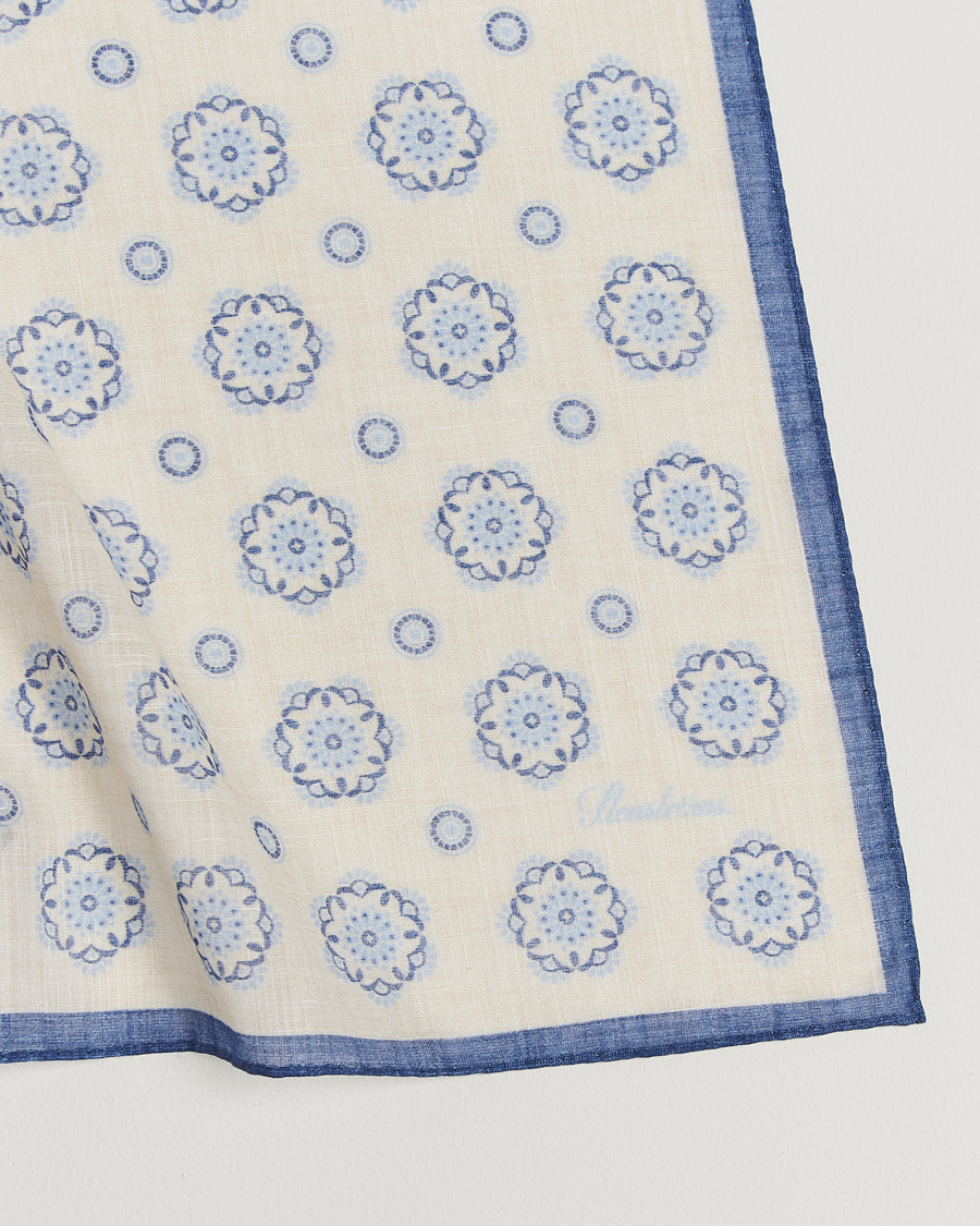 Hombres | Stenströms Printed Cotton Bandana White | Stenströms | Printed Cotton Bandana White
