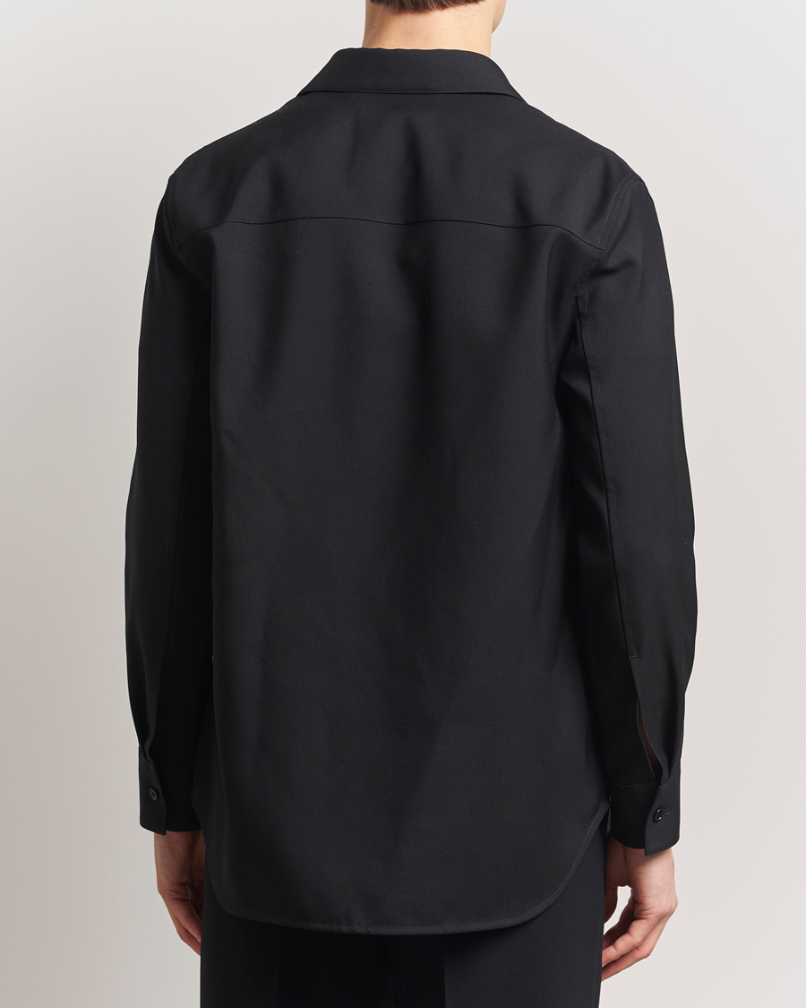 Hombres | Camisas | Jil Sander | Double Pocket Gabardine Overshirt Black