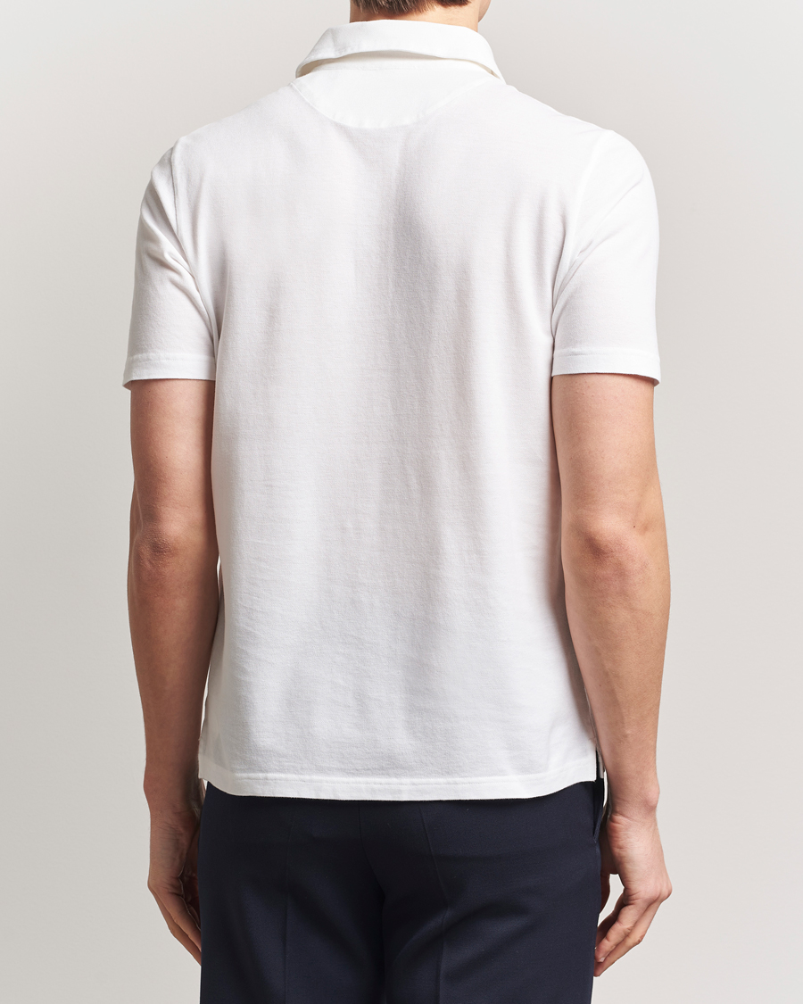 Hombres | Polos | Zanone | Soft Cotton Piquet Polo White