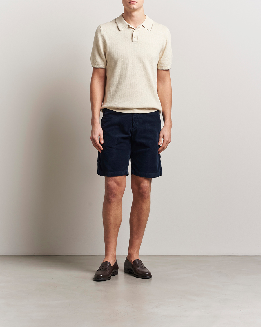 Hombres | Pantalones cortos | Massimo Alba | Vela Baby Corduroy Shorts Navy