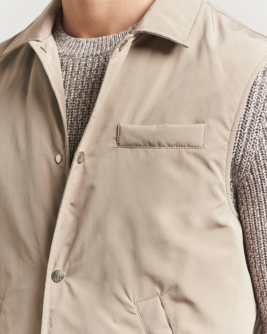 Hombres | Abrigos y chaquetas | Brunello Cucinelli | Padded Nylon Gilet Beige