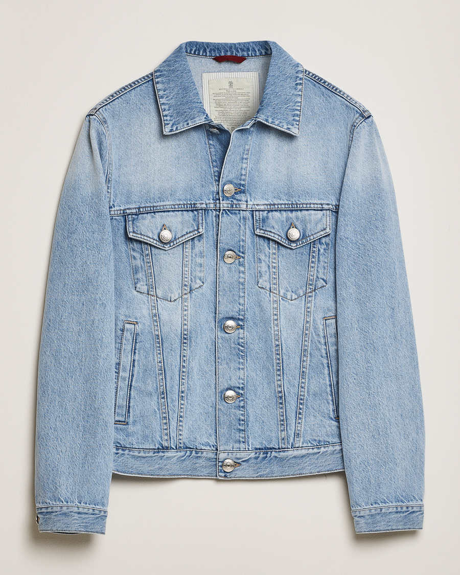 Hombres | Abrigos y chaquetas | Brunello Cucinelli | Denim Jacket Light Blue