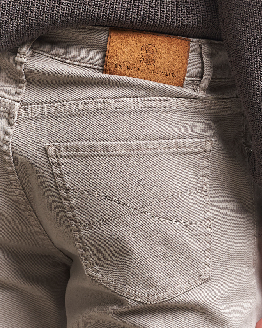 Hombres | Pantalones | Brunello Cucinelli | Slim Fit Bull Denim Pants Grey