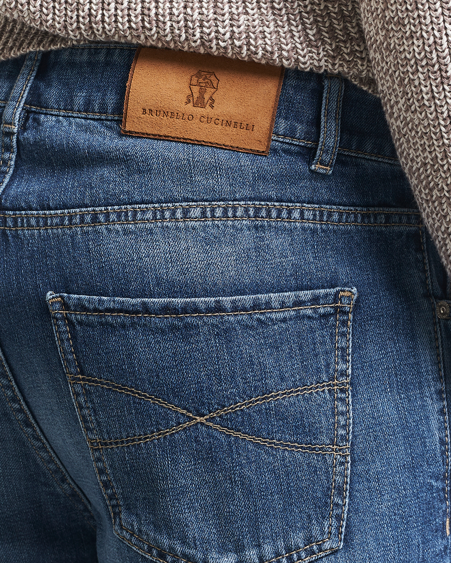 Hombres | Pantalones | Brunello Cucinelli | Traditional Fit Jeans Medium Wash