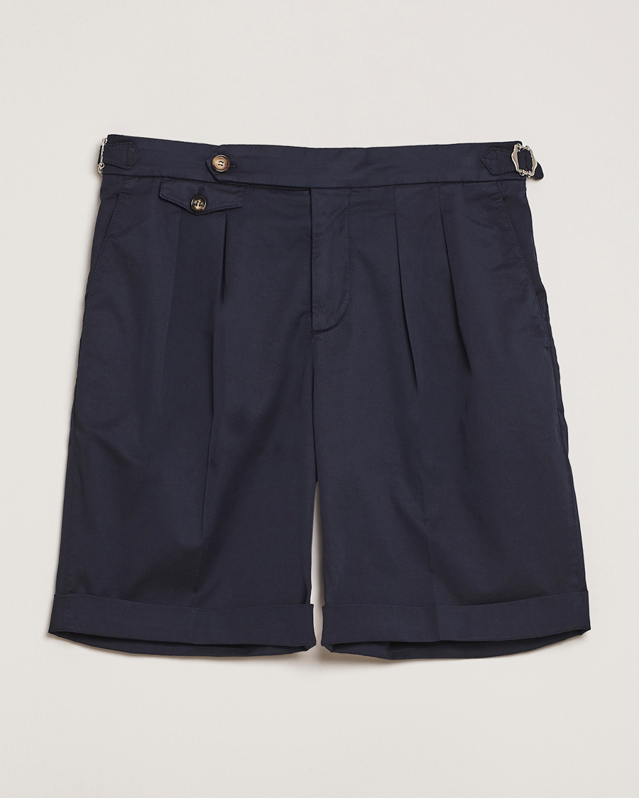 Hombres | Pantalones cortos | Brunello Cucinelli | Cotton Chino Shorts Navy