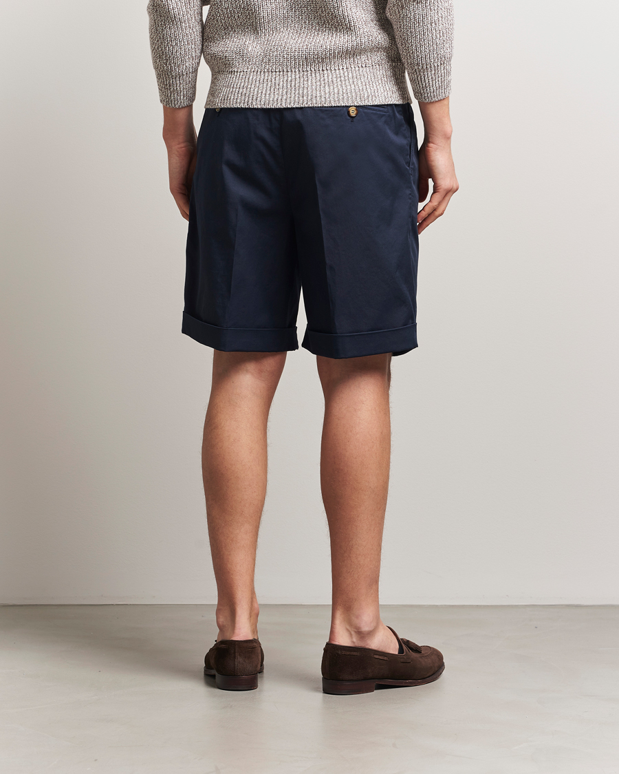 Hombres | Pantalones cortos | Brunello Cucinelli | Cotton Chino Shorts Navy
