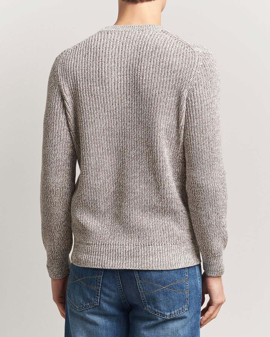 Hombres | Jerséis y prendas de punto | Brunello Cucinelli | Melange Rib Sweater Beige